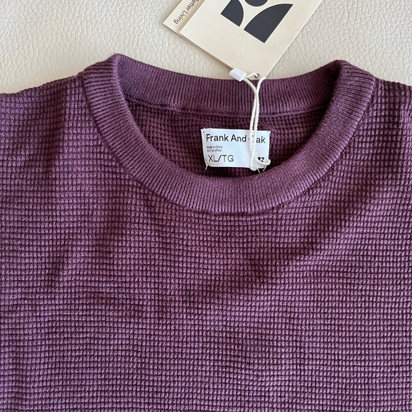 NWT - Frank & Oak Men’s Waffle Knit Organic Cotton Sweater - Size XL - Picture 8 of 11